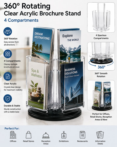 360 rotating clear acrylic - 360°,