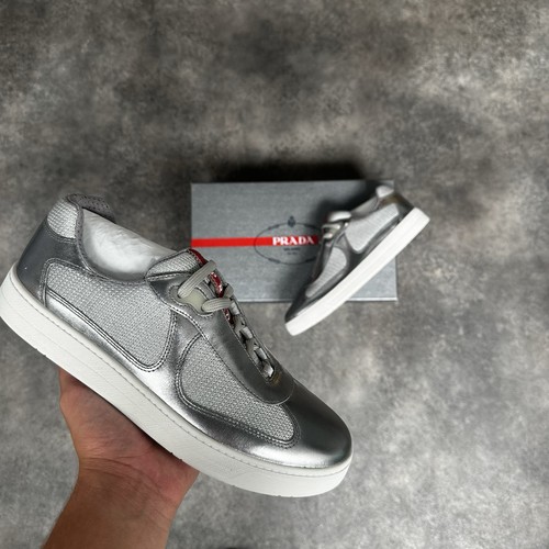 Prada men silver - men's, leather