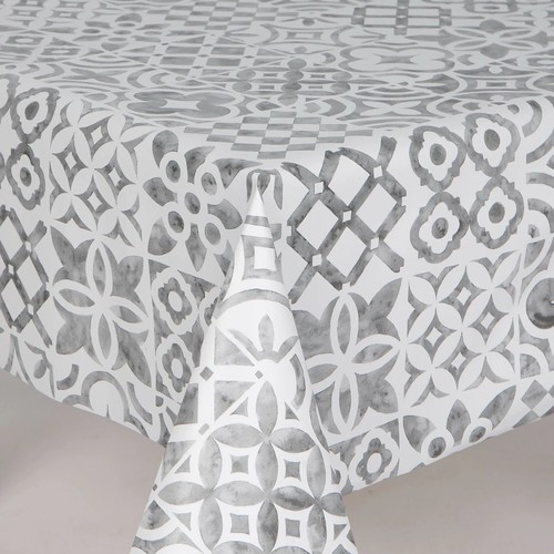 Grey and white mosaic tile - and,