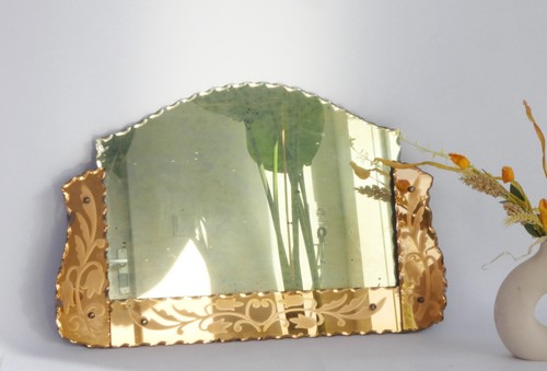 Antique venetian wall mirror - antique,