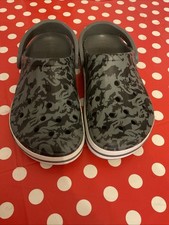 Boys Grey Camo Crocs Size 6