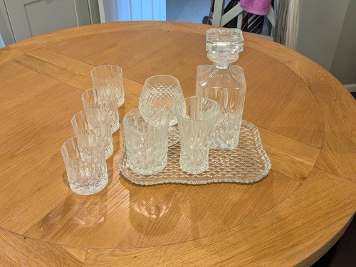 Clear cut glass - clear, decanter