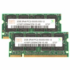Hynix Chips 4GB 2X 2GB 2G PC2-5300S DDR2 667Mhz 200PIN SODIMM Laptop Memory RAM
