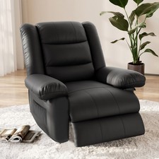 Manual leather recliner - pu,
