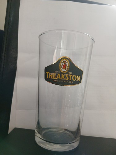 Theakston pint glass - theakston,