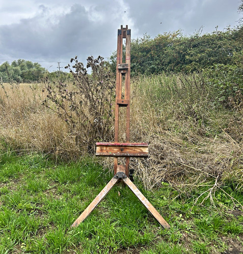 Antique wooden tripod - wooden, studio