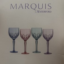 Waterford Crystal Marquis Pastel  Goblet Glass New Boxed Set