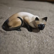 Large Siamese Cat Ornament Ceramic Coopercraft Vintage 1960s MCM Mid Century