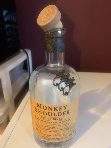 Monkey shoulder whisky empty - monkey,