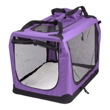 AVC Pet Carrier Purple Folding Dog Cat Travel Transport Bag (XL) inc Warranty