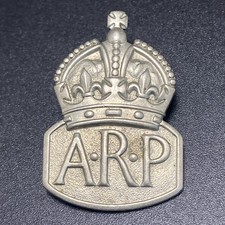 Original WW2 Economy Post 1940 Air Raid Precautions Lapel Badge
