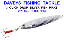 3 QUICK DROP SILVER FISH PIRKS
