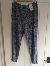 Tu Woman Navy Floral Trousers