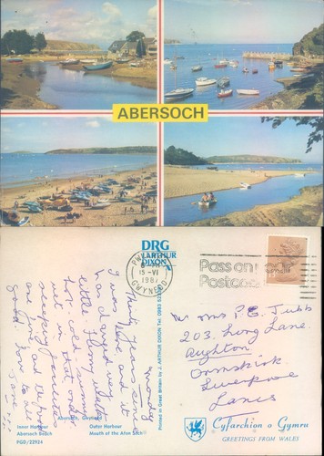 Abersoch beach and harbour