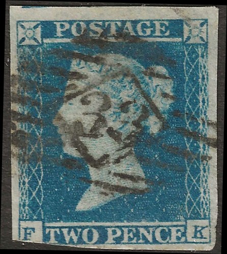 1849 two penny blue - qv,