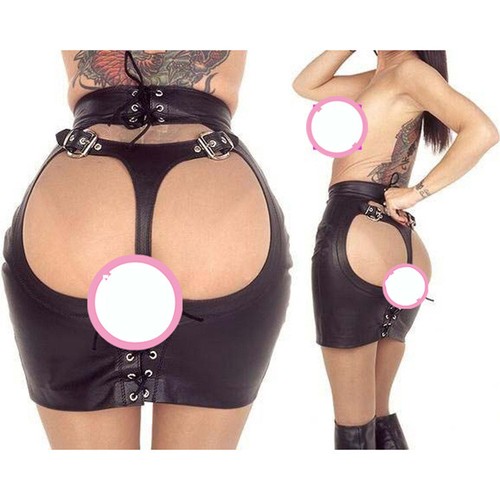 Leather open butt bondage - open,