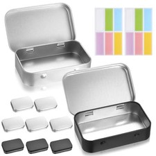9 Pcs Tins Containers, Metal