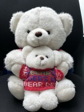 Vintage 1990’s Debs by Debenhams white Teddy bear with baby bear, collectable