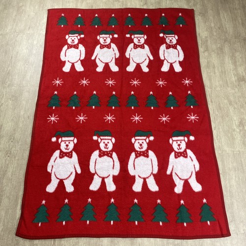 Vtg vutek christmas teddy bear - vtg,