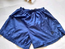 Nike 80s  Shiny Shorts Silky  Sprinter  Size 30 To 32 W Blue  Vintage 