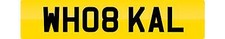 PRIVATE NUMBER PLATE WH08 KAL CHERISHED REGISTRATION WHO KALIM KALEEM KALS REG