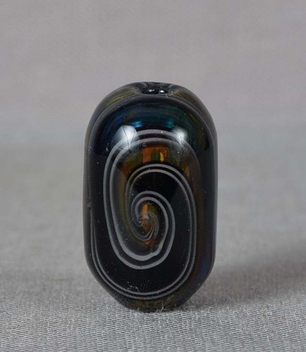 Glass ojime netsuke slide - glass,