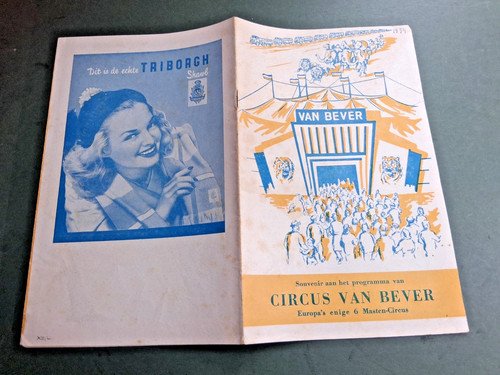 1954 program circus van - circus,