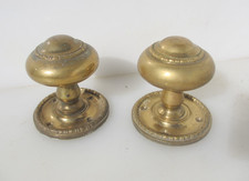 Large vintage brass door knobs - brass,