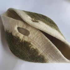 Pure Wool Felt Art carry bag handbag handcraft large 40cm strong felted design