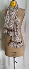 WHISTLES BEIGE TAUPE GREY SOFT ANGORA WOOL LONG SCARF 63 inches / 160cm - £100