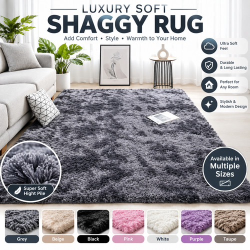 Fluffy shaggy rugs - shaggy, large