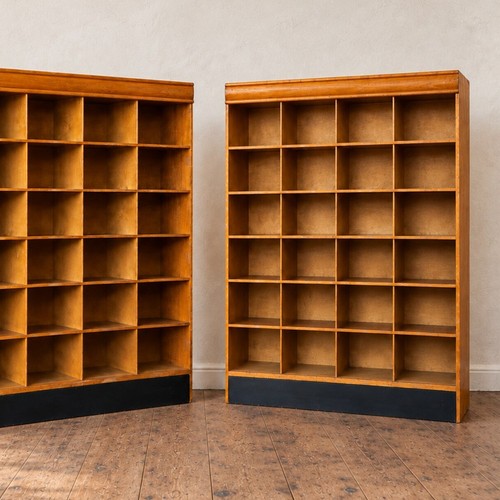 Pair vintage bookcase - of,