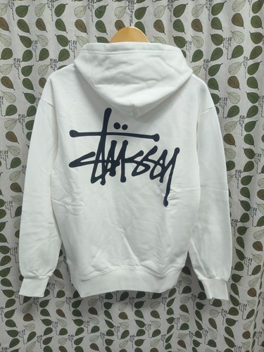 Stussy white hooded sweatshirt