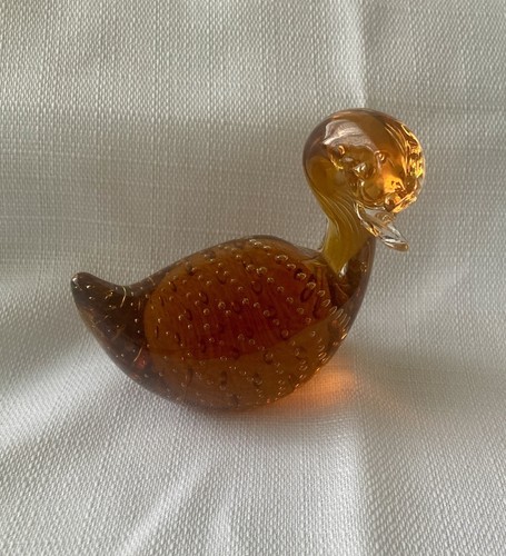 Handblown amber art - handblown, murano