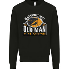 Old Man With Sticky Shoes Climbing Climber Mens Sweatshirt Jumper