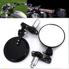 Motorcycle 7/8" Angle Adjustable Aluminum Handlebar Bar End Rearview Side Mirror