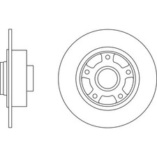 2x Brake Discs Solid For