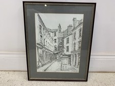 Castle Arcade Belfast Print Pen & Ink Drawing James Dunlop Framed 53x43
