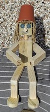 Wooden Flower Pot man Garden