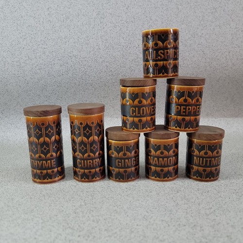 Hornsea pottery spice pots - spice,