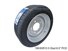 195/50 R13C Trailer Tyre 5 Stud 6.5" PCD 114.5mm Rim for Ifor Williams