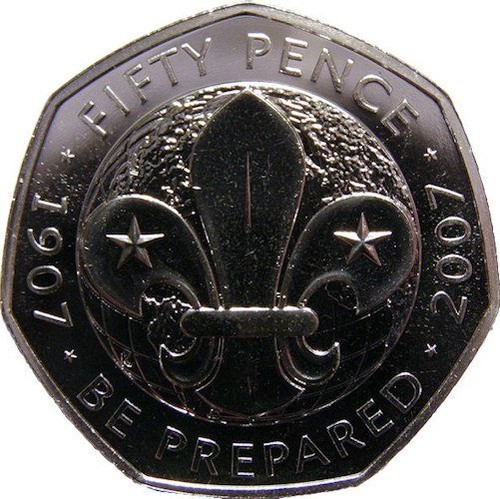 50p coin circulated - circulated, –