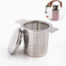 Stainless Steel Tea Infuser Metal Mesh Cup Strainer Loose Leaf Filter With Lid