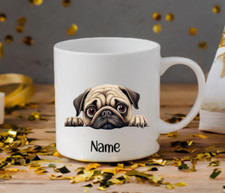 4x Pug Dog Peeping Puppy