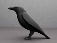 Large Modern Minimalist Raven
