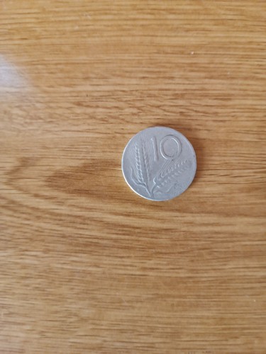 1953 italian lire coin - italian, 10