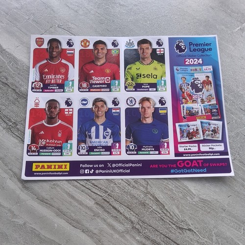 Panini promo sheet premier - panini,