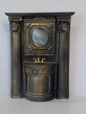 Dolls House Ornate French Half Pedestal Sink / Mirror Tall Panel