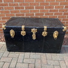 Vintage Large Aluminium Travel Storage Table Box Retro Trunk Albana Germany