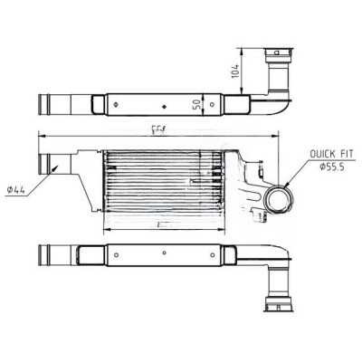 Intercooler for opel combo 3 - combo, 1.3
